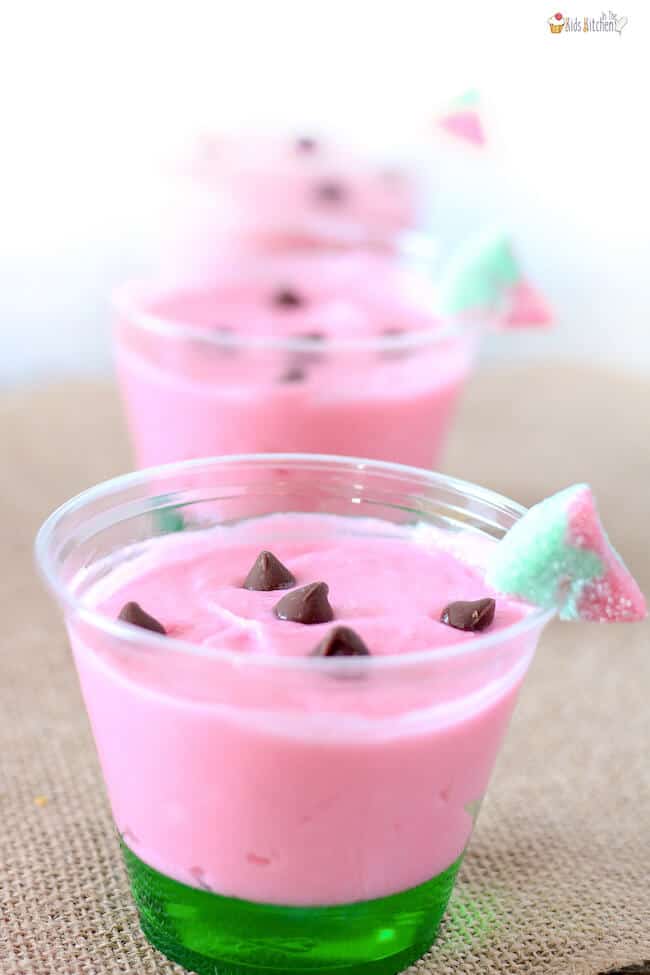 Easy Watermelon Pudding Cups