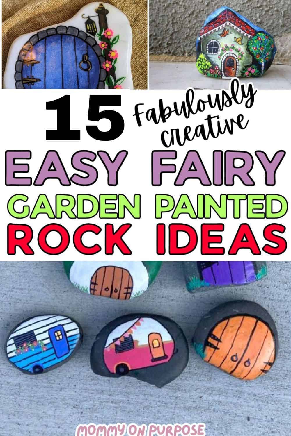 fairy garden painted rock ideas