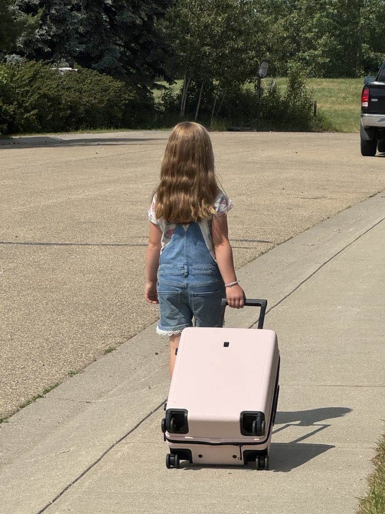 level8 suitcase in light pink 